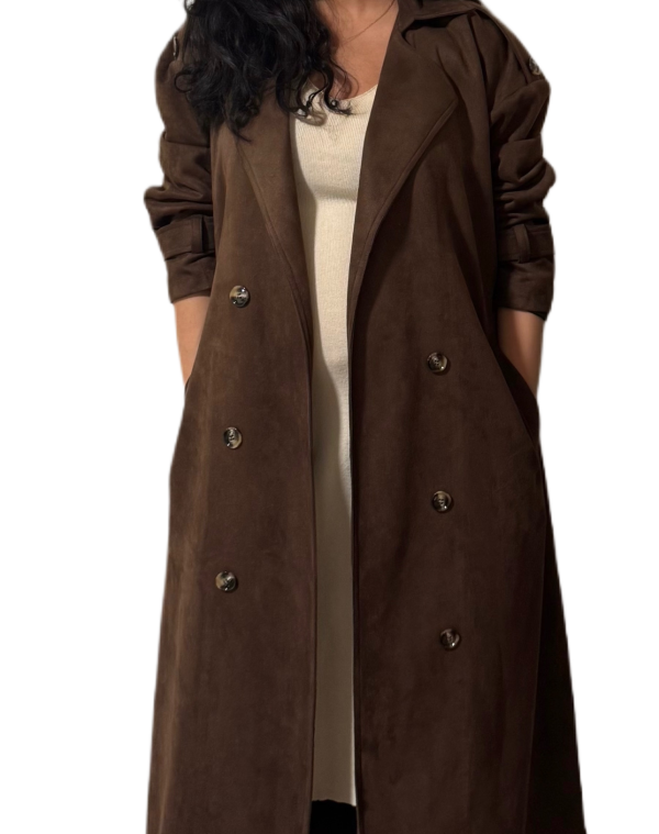 SUEDE TRENCH COAT